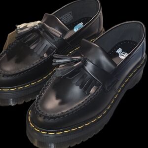 Dr. Martens Black Leather Tassel Loafers
